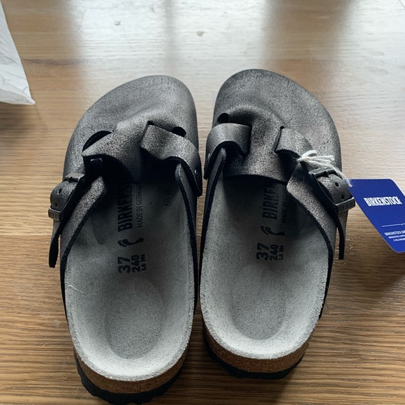 Birkenstock Boston Washed Metallic Antique Black - Picture 8 of 9